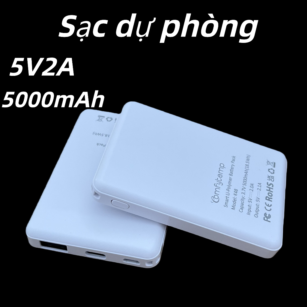 Sạc dự phòng chậm,sạc dự phòng 5V2Á 5000mAh
