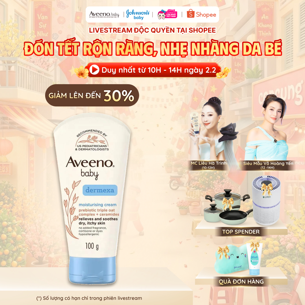 Kem dưỡng ẩm Aveeno Baby Dermexa Moisturizing Cream 100g - Con Cưng