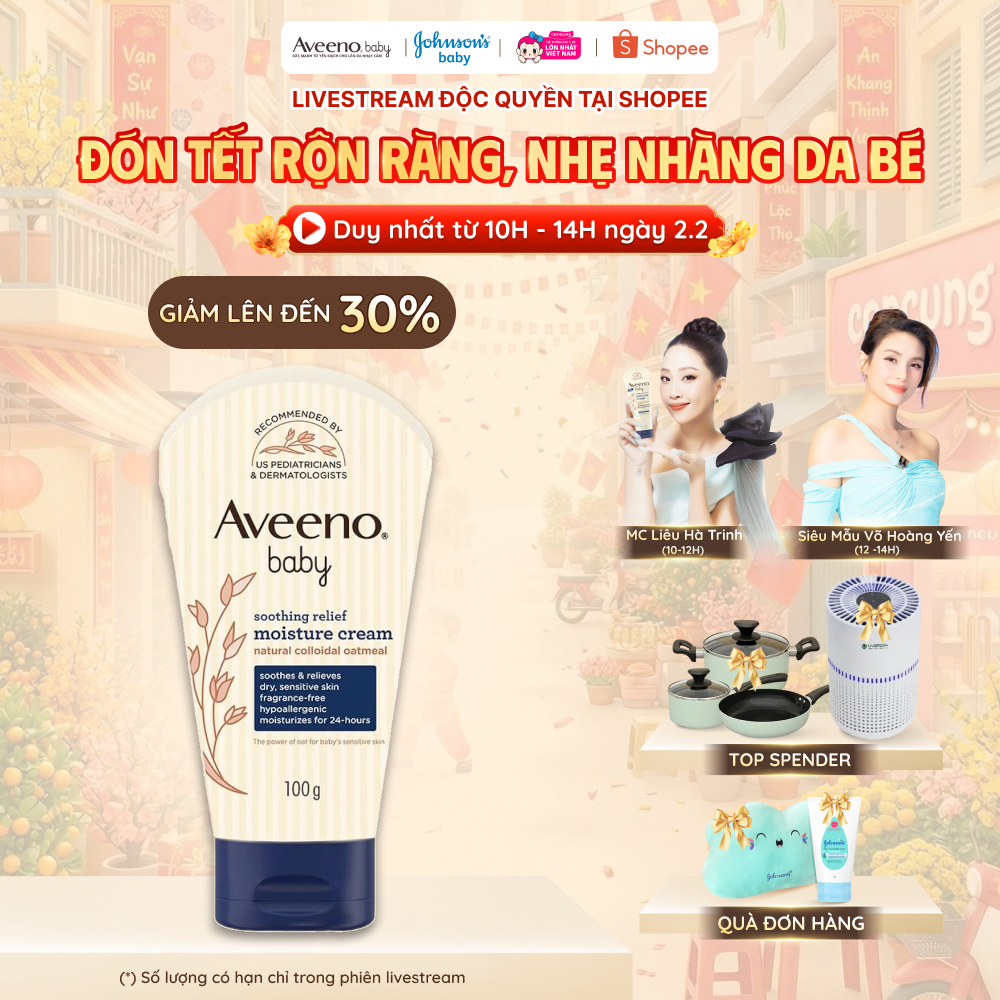 Kem dưỡng ẩm Aveeno Baby Soothing Relief Moisture Cream 100g - Con Cưng