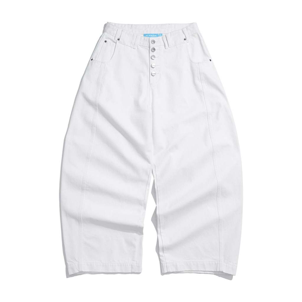 QUẦN "ALFAER" WIDE CURVED DENIM - WHITE