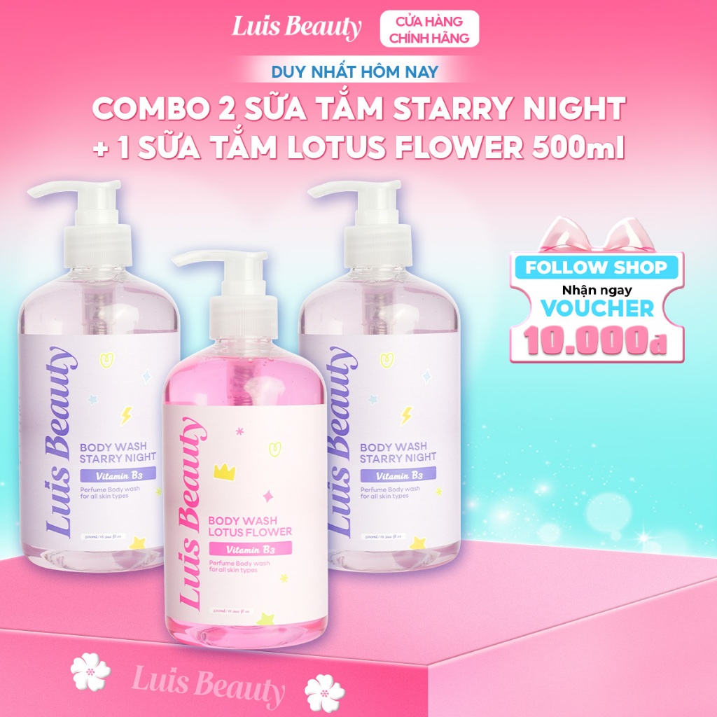 [DEAL SỈ] Sữa Tắm Nước Hoa Luis Beauty 500ml Dưỡng Ẩm Sáng Da Lưu Hương Lâu