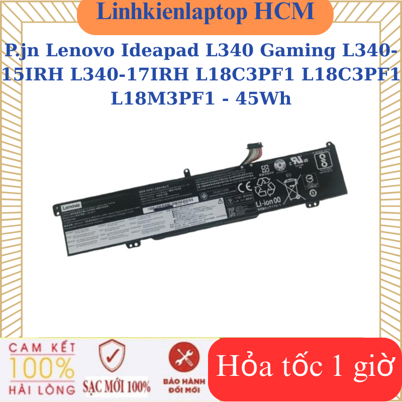 Sạc Pin Lenovo Ideapad L340 Gaming L340-15IRH L340-17IRH L18C3PF1 L18C3PF1 L18M3PF1 - 45Wh