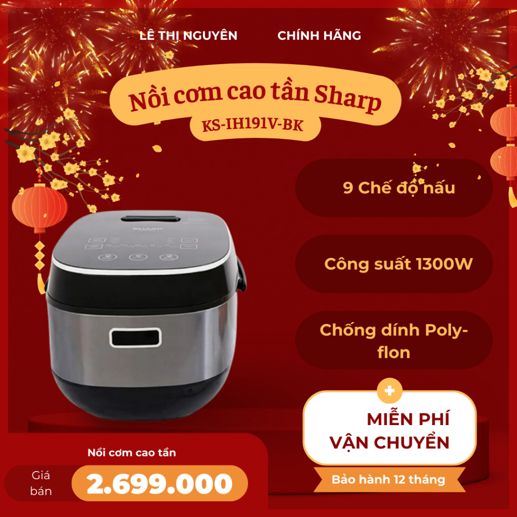 Nồi cơm cao tần Sharp KS-IH191V-BK