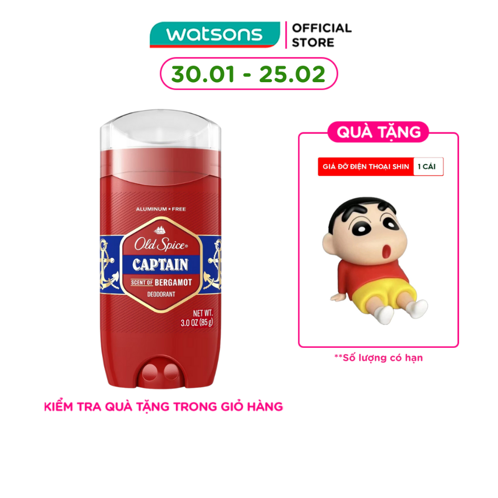 Sáp Khử Mùi Old Spice Captain Scent Of Bergamot Deodorant 85g