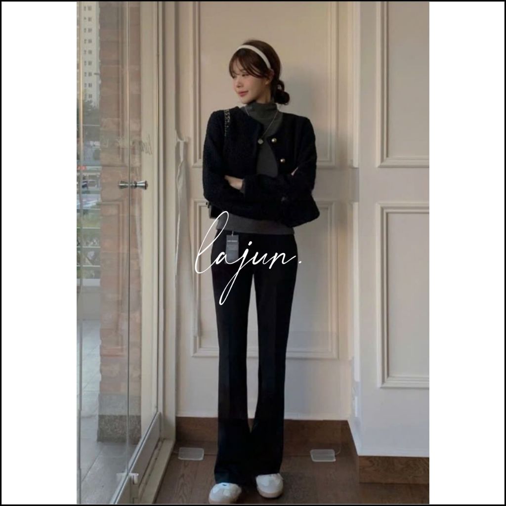 [LAJUN KOREA] Quần Slacks Thun Mino, Quần Slacks Thun Hàn Quốc Dáng Dài Ống Loe Thon Chân