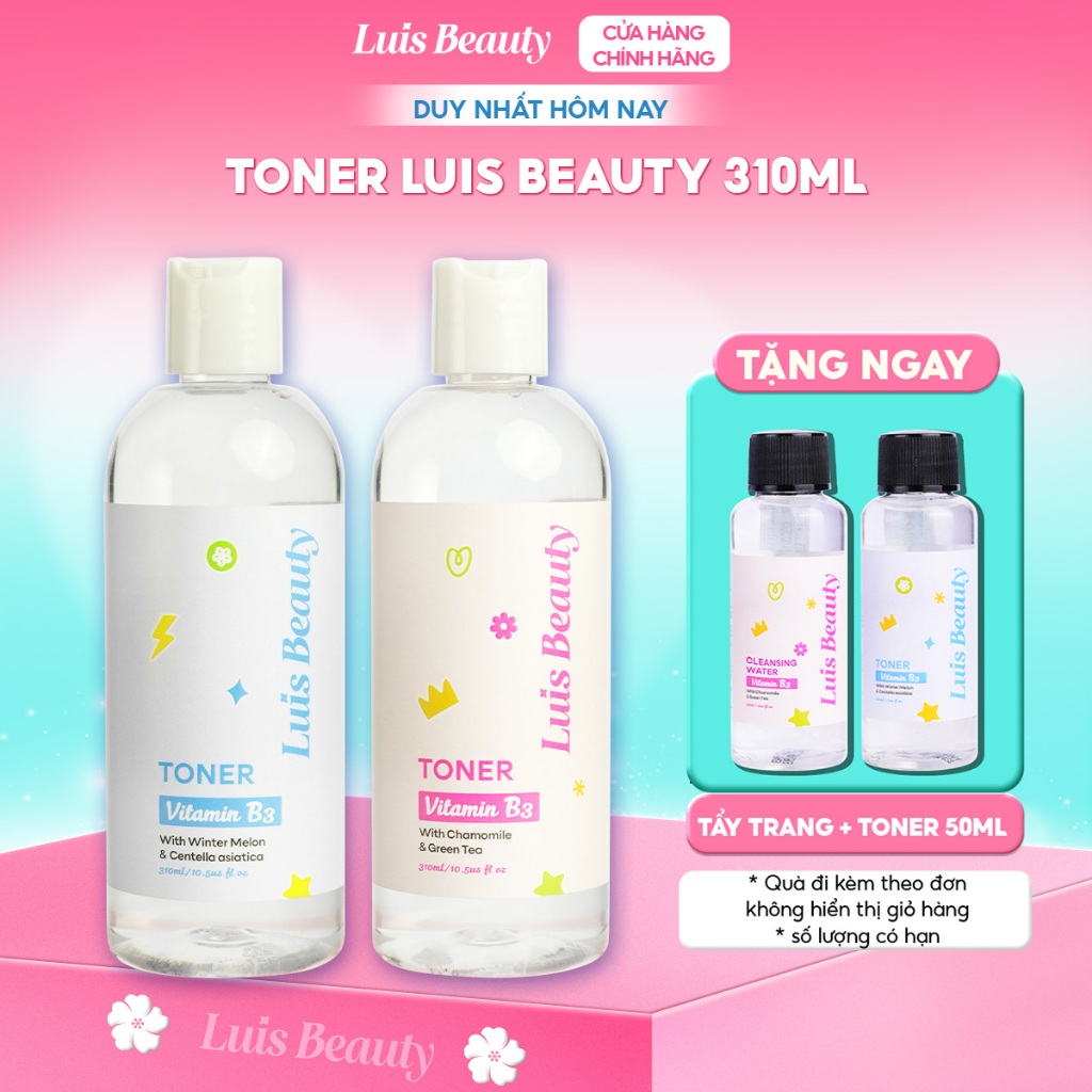 Nước Cân Bằng Toner Cấp Ẩm Luis Beauty 310ml Dịu Nhẹ Dành Cho Da Khô, Da Dầu, Da Nhạy Cảm