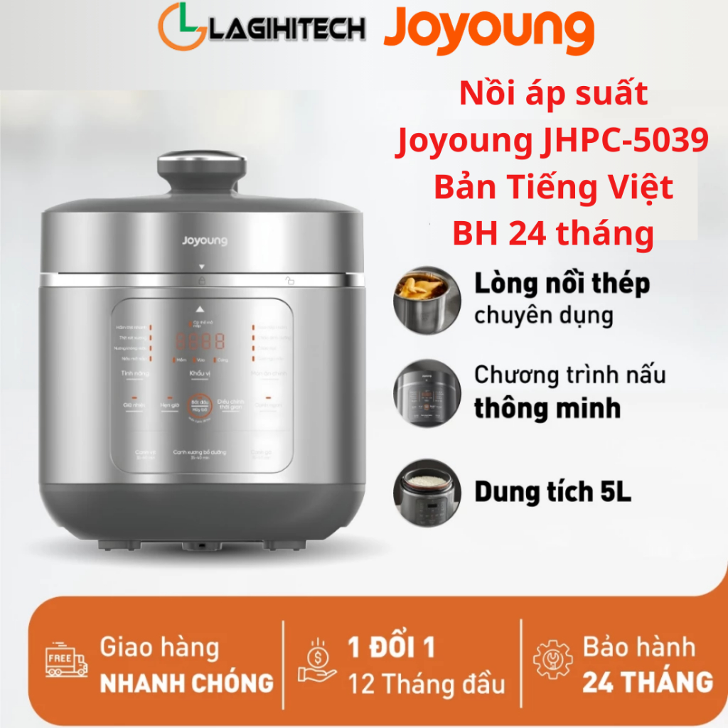 [LIVE] Nồi áp suất  đa năng Joyoung JHPC-5039, Dung tích 5L, Công suất 900W-Chính hãng BH 24 tháng