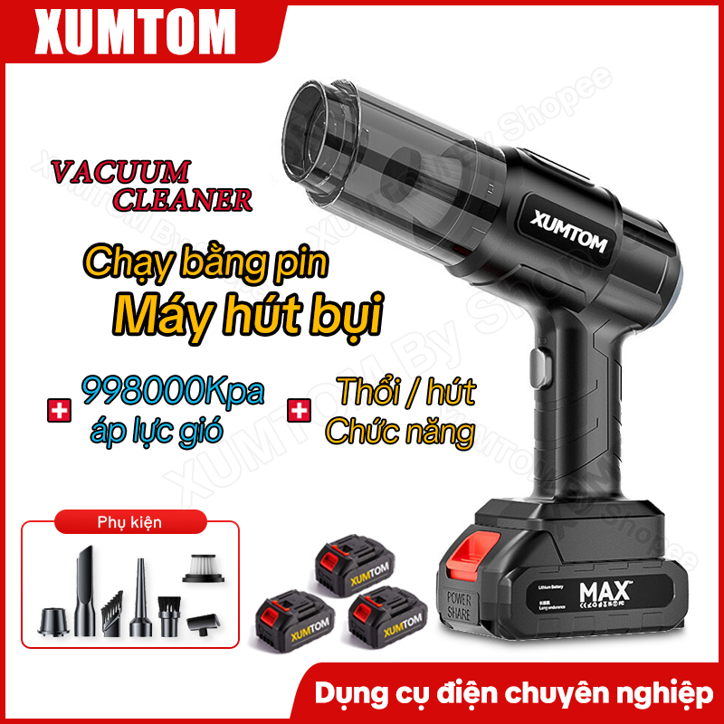 Máy hút bụi cầm tay,Công suất 1200W,Lực hút 128.000Pa,Chung chân Pin Makita 4cm,Máy Hút Bụi Không Dây,Bảo hành 3 năm,COD