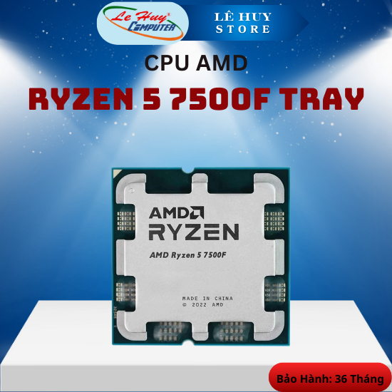 CPU AMD RYZEN 7 7800X3D Tray/RYZEN 5 7500F Tray/RYZEN 5 7500X3D Tray - Hàng Chính Hãng