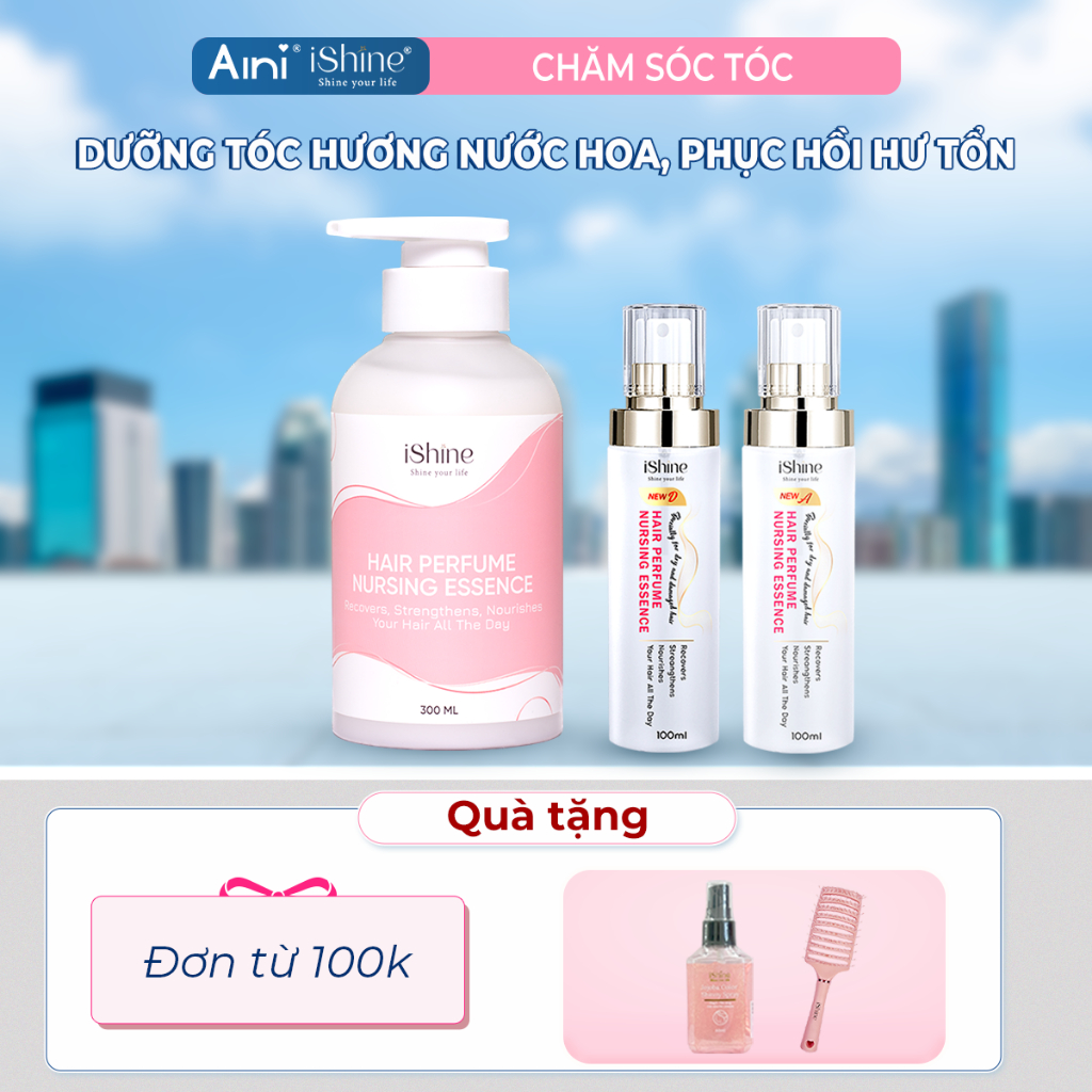 Tinh chất dưỡng tóc phục hồi tóc không cần xả lại với nước hương nước hoa iShine