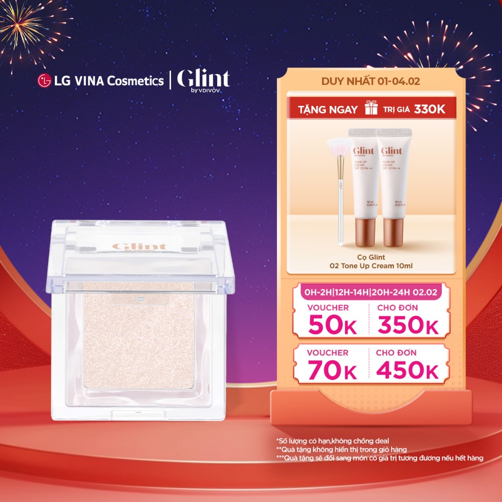 [LG Makeup VN] Phấn bắt sáng highlight Glint 2.3g chứa bột ngọc trai, đa năng, dạng nén siêu mịn