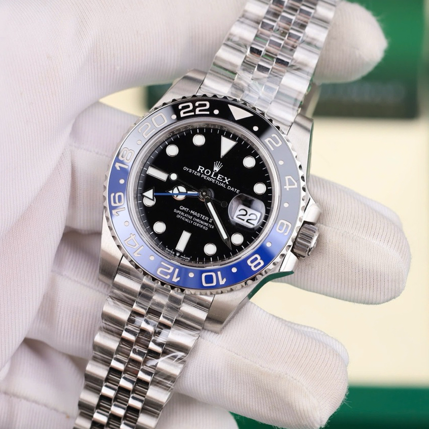 RL GMT BATMAN VS BEST VERSION Size 40MM, kính Sapphire nguyên khối Máy Caliber 3285 Vỏ thép 904L , c