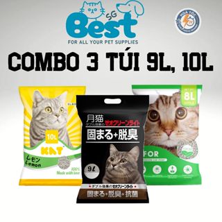 [COMBO 3 TÚI] Cát NHẬT ĐEN, MIKAT, MIN, TFOR, Cát vệ sinh cho mèo, vón cục, khử mùi, ít bụi