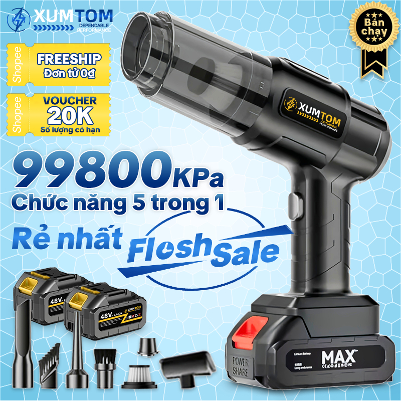 Máy hút bụi cầm tay mini 21V 200W Công Suất Hút Lớn 998.000KPa Máy hút bụi Ô Tô 6IN1 đa chức năng,Bảo hành 1 năm,COD