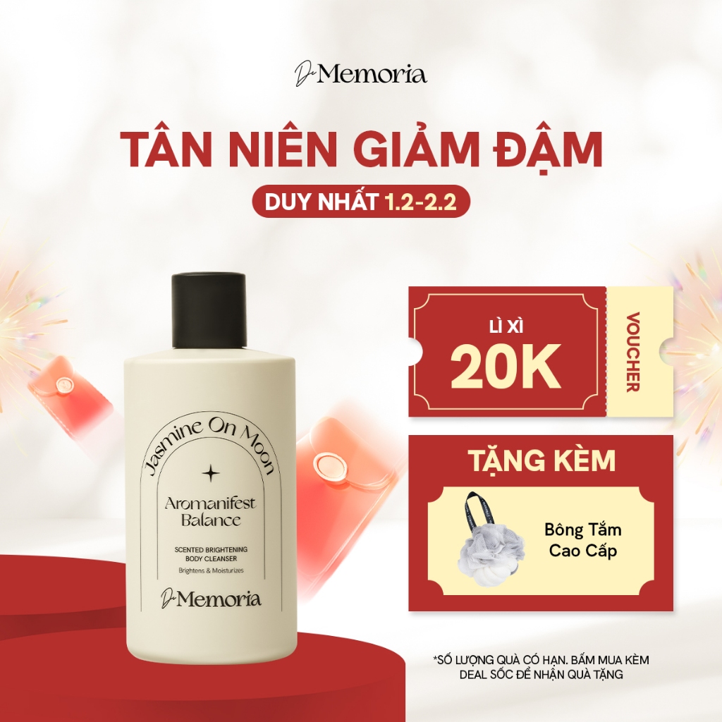 [RESTOCK VANILLA] Sữa Tắm Dưỡng Trắng Da Hương Nước Hoa Thư Giãn De Memoria Scented Brightening B​od