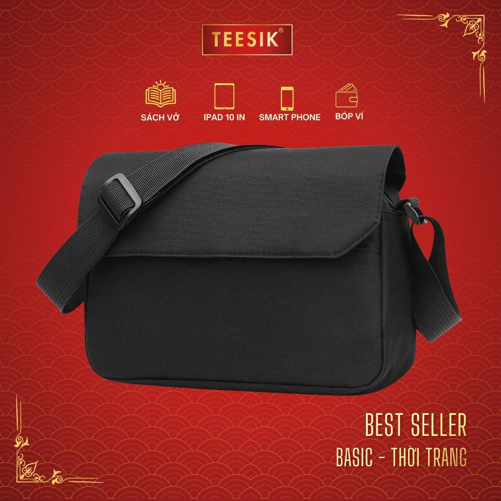 Túi đeo chéo nam TEE SIK túi đeo chéo unisex cao cấp messenger nhiều ngăn đựng ipad 10 in TS11