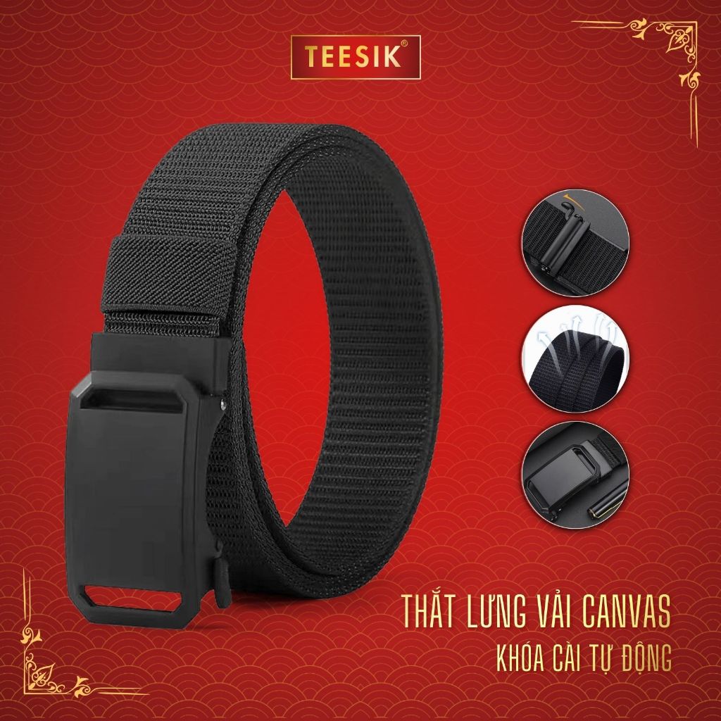 Thắt lưng nam cao cấp 2025 TEE SIK dây lưng nam cao cấp khoá tự động cho nam thiết kế độc đáo DN01