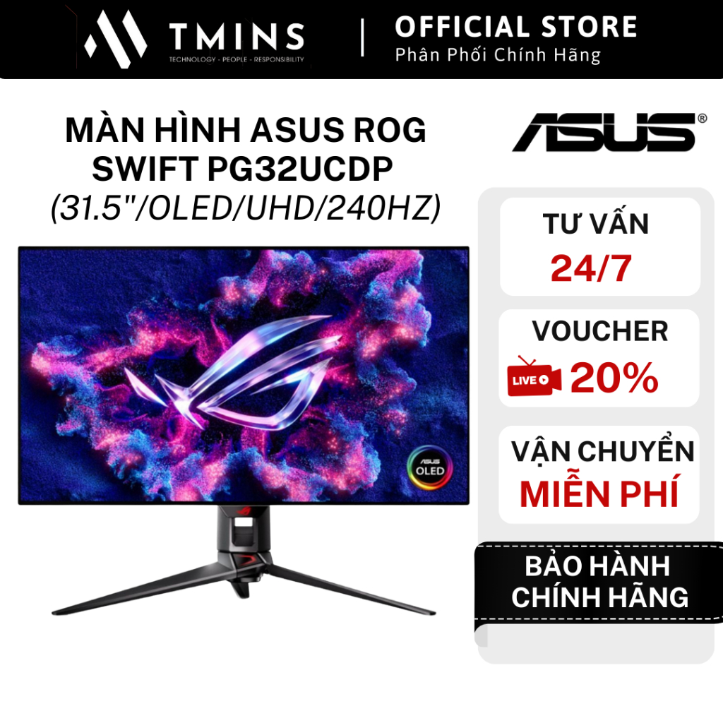 Màn hình ASUS ROG Swift PG32UCDP (31.5 inch/OLED/UHD/240Hz) - Hàng chính hãng.