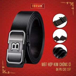 Thắt lưng nam cao cấp TEE SIK dây nịt dây lưng nam cao cấp da PU khóa tự động bền đẹp thiết kế độc đáo DN08