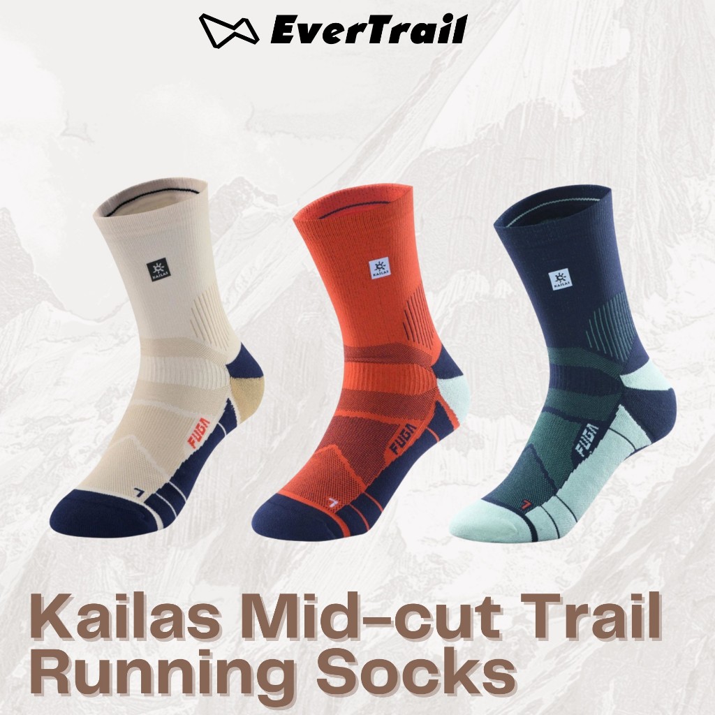 Tất Chạy Địa Hình Kailas Mid-cut Mountain Running Unisex