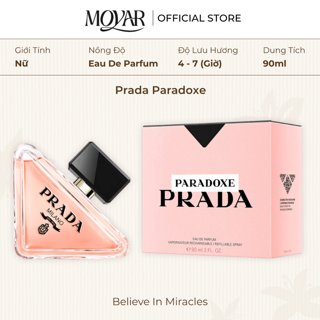 Nước Hoa Fullsize Prada Paradoxe EDP | Nước Hoa Nữ | Moyar Perfume