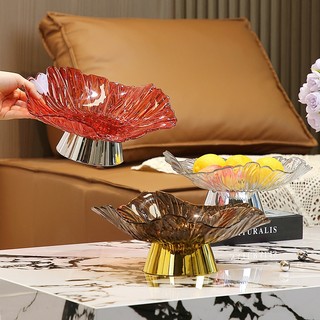 Đĩa trái cây hình hoa phong cách hiện đại đựng trái cây, dĩa đựng bánh kẹo trang trí phòng khách,bếp, nhựa
