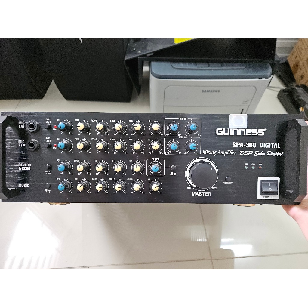 Amply Guinness SPA-360 Digital 500W (Made in Korea) - Công nghệ Equalizer Preset và Echo Digital