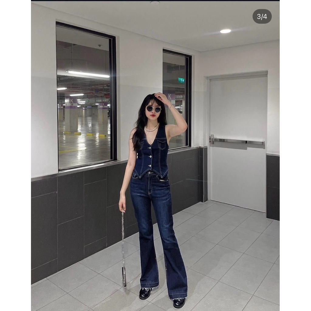 Quần Jean ống loe Dottie - HÀNG THANH LÝ - SIZE L