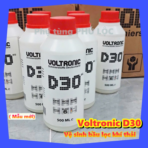 D30 Voltronic dung dịch vệ sinh lọc khí thải xe ô tô xe tải động cơ diesel ( chai 500ml)