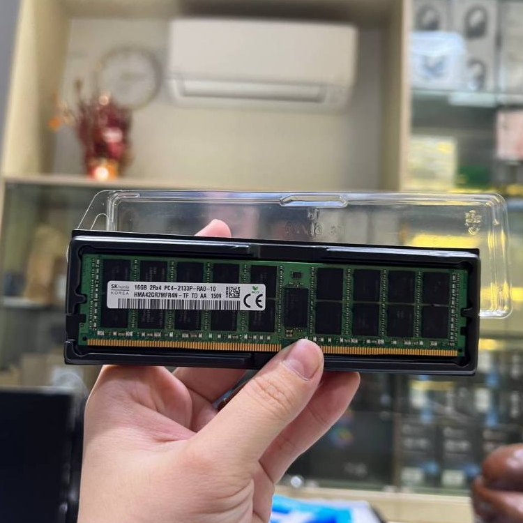 (01 cây) RAM ECC DDR4 SK HYNIX KOREA 16GB 2RX4 Bus 2133 - USED