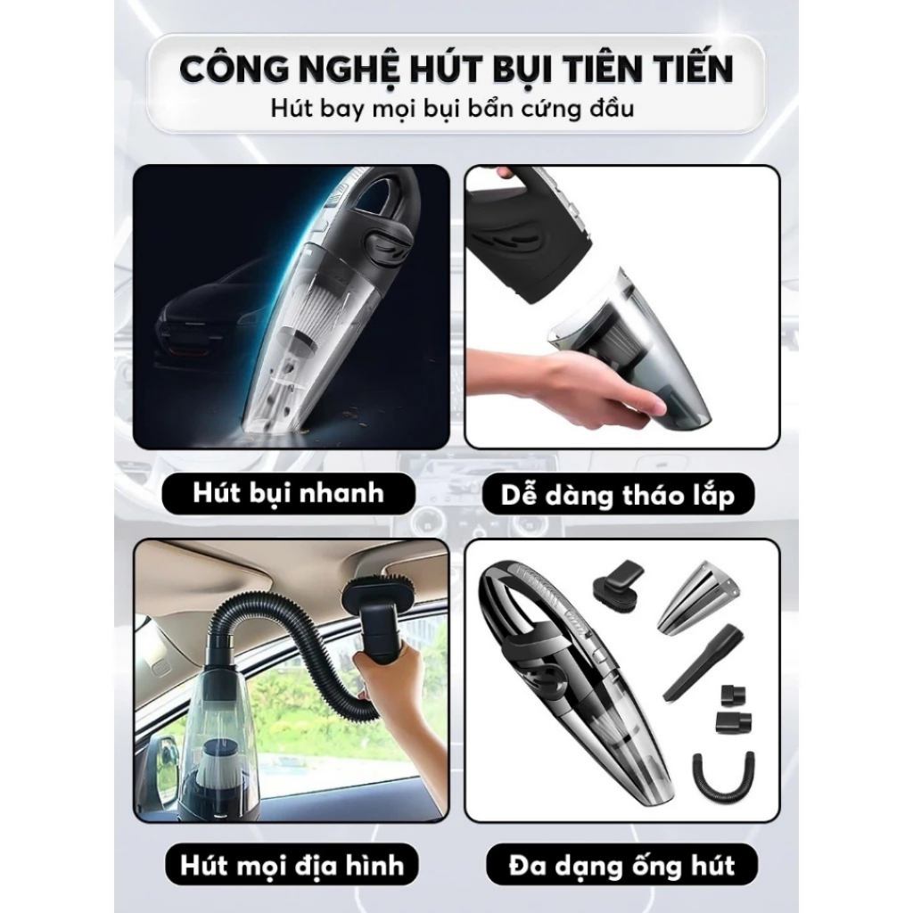 [𝐠𝐢𝐚𝐝𝐮𝐧𝐠𝐋𝐈𝐎𝐍] Máy Hút Bụi Ô tô Cầm Tay JB-109,Máy Hút Bụi Mini Sạc Pin Không Dây Công Suất Cao 12000Pa Đa Chức Năng X596 | BigBuy360 - bigbuy360.vn