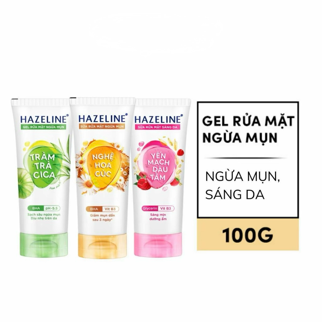 [Chính Hãng] Sữa Rửa Mặt Hazeline 100g