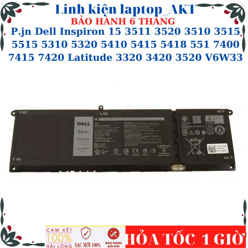 Sạc Pin Dell Inspiron 3511 3520 3530 3510 3515 5515 5310 5320 5410 5415 5418 5510 7400 7415 7420 Lat