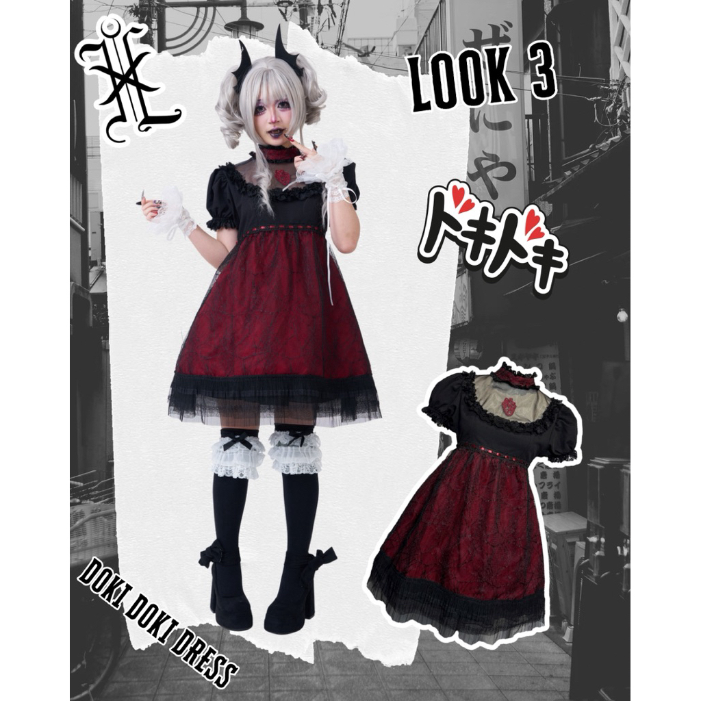 [ XxholicC ] - THIẾT KẾ Đầm Lolita DOKI DOKI Thêu Trái Tim