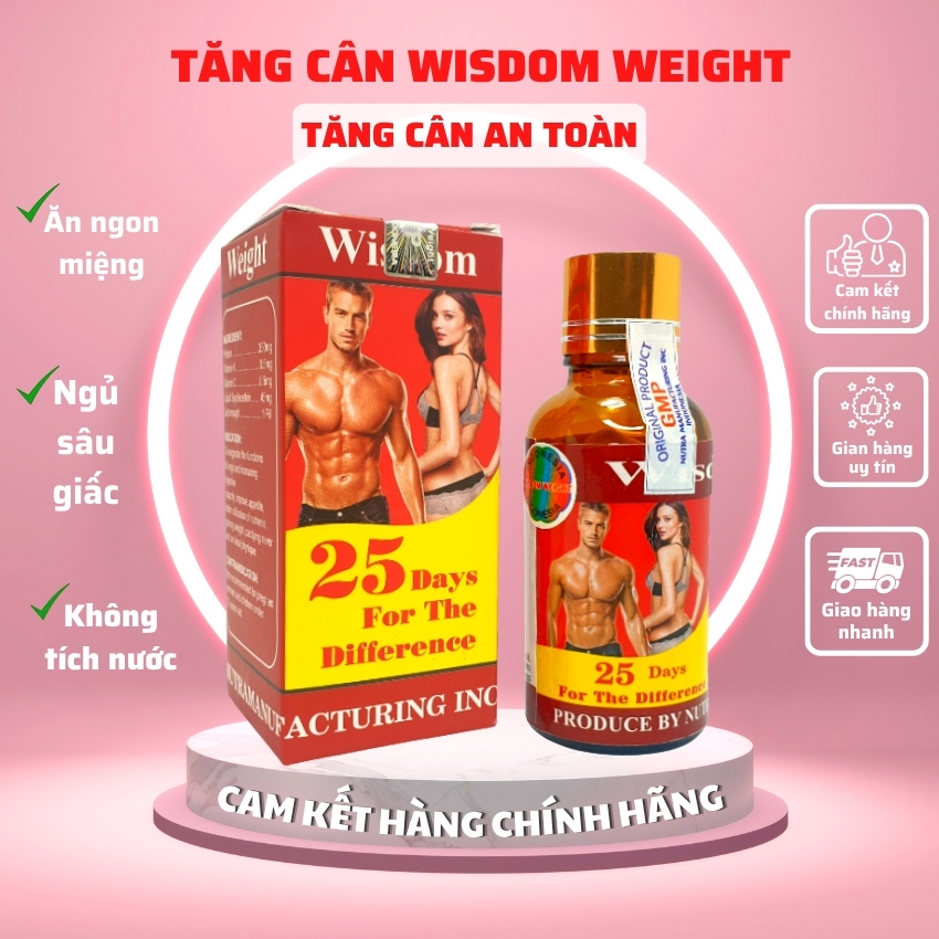 Vitamin wisdom weight, vitamin hỗ trợ  tăng cân wisdom weight chính hãng indonesia giúp tăng cân an 