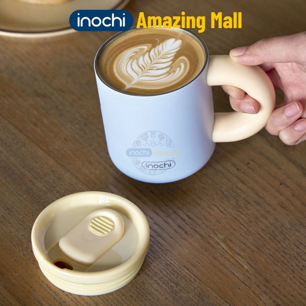 Cốc giữ nhiệt mini có quai Inochi Fuji Zen  Inox 316, giữ nóng lạnh lâu Amazing Mall