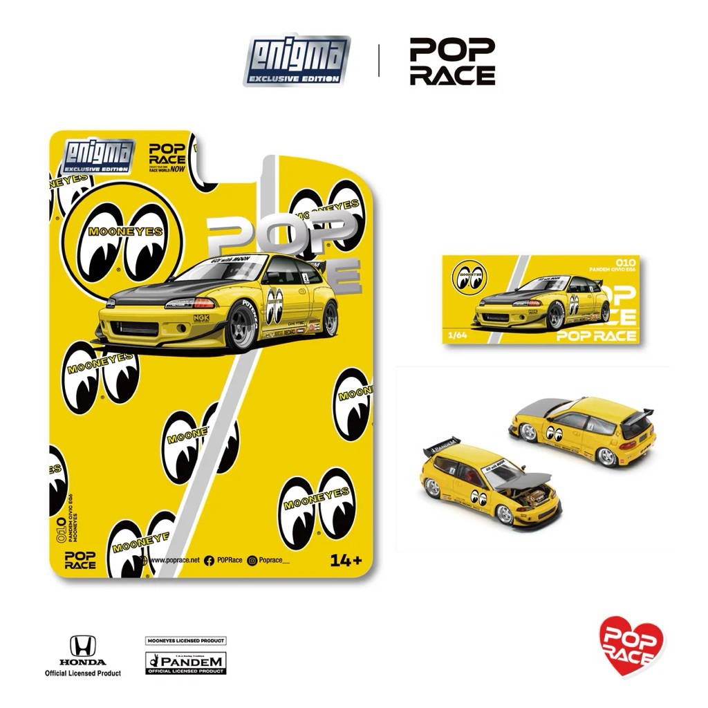 Pop Race x Enigma 1:64 Pandem Honda Civic EG6 v1.5 MOONEYES