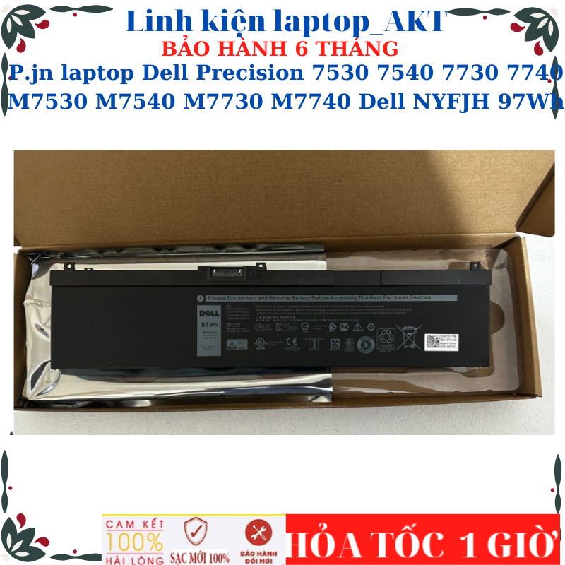 Sạc Pin laptop Dell Precision 7530 7540 7730 7740 M7530 M7540 M7730 M7740 Dell NYFJH 97Wh