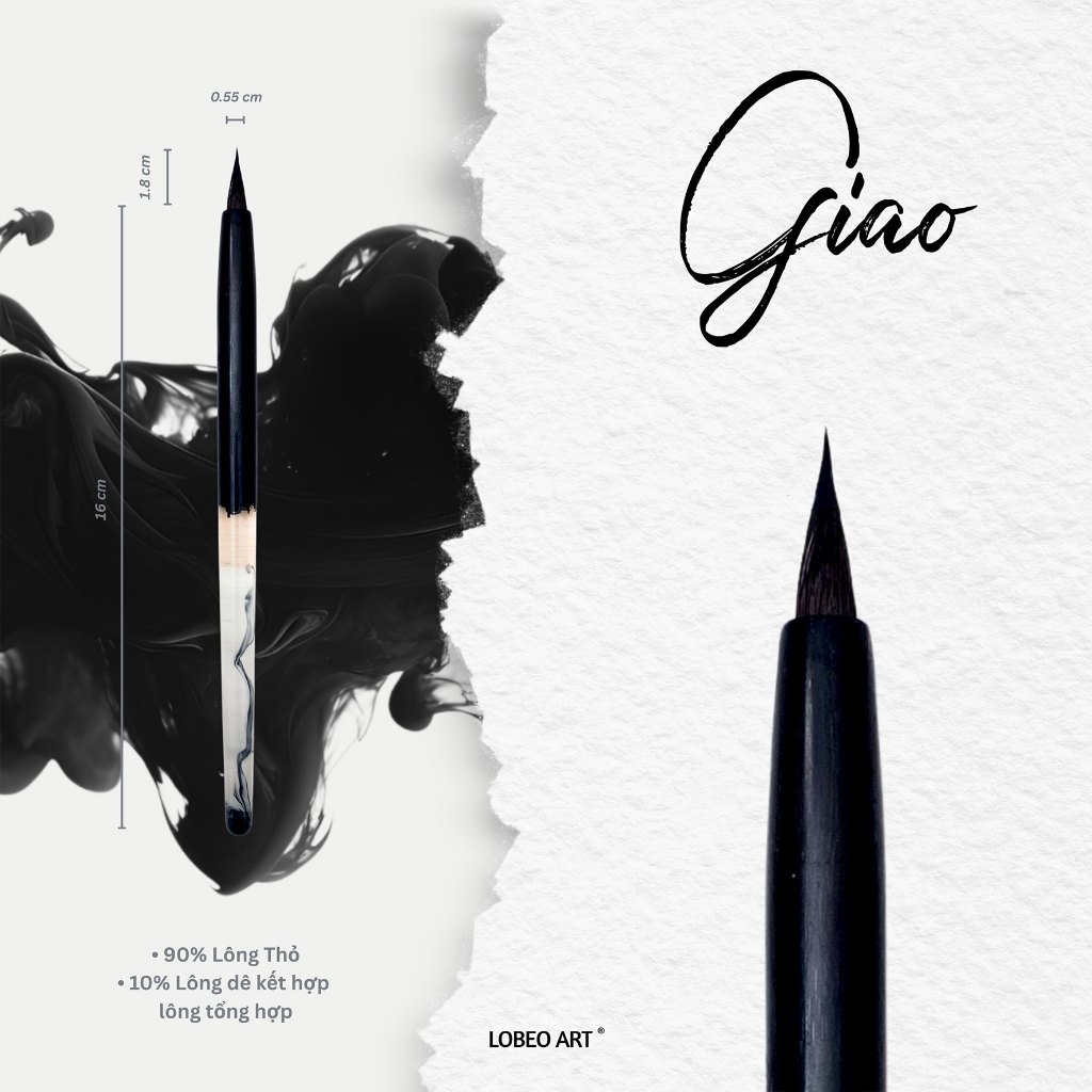 [LOBEO] Cọ vẽ thư pháp Lobeo - Giao