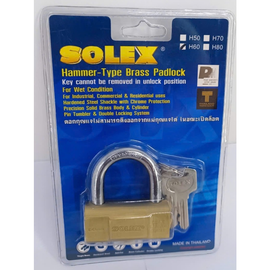 KHOÁ TREO HIỆU SOLEX - H60,H70,H80