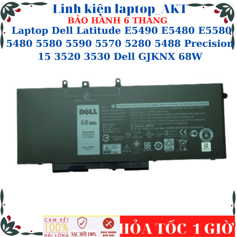 Sạc Pin Laptop Dell Latitude E5490 E5480 E5580 5480 5580 5590 5570 5280 5488 Precision 15 3520 3530 