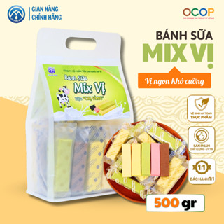 [12.12_GIẢM 20K] Bánh Sữa Ba Vì Mix 5 Vị Túi 500G, Đặc Sản Ba Vì Thơm Ngon Đậm Vị Sữa - hiệu CHỊ VÀNG BA VÌ