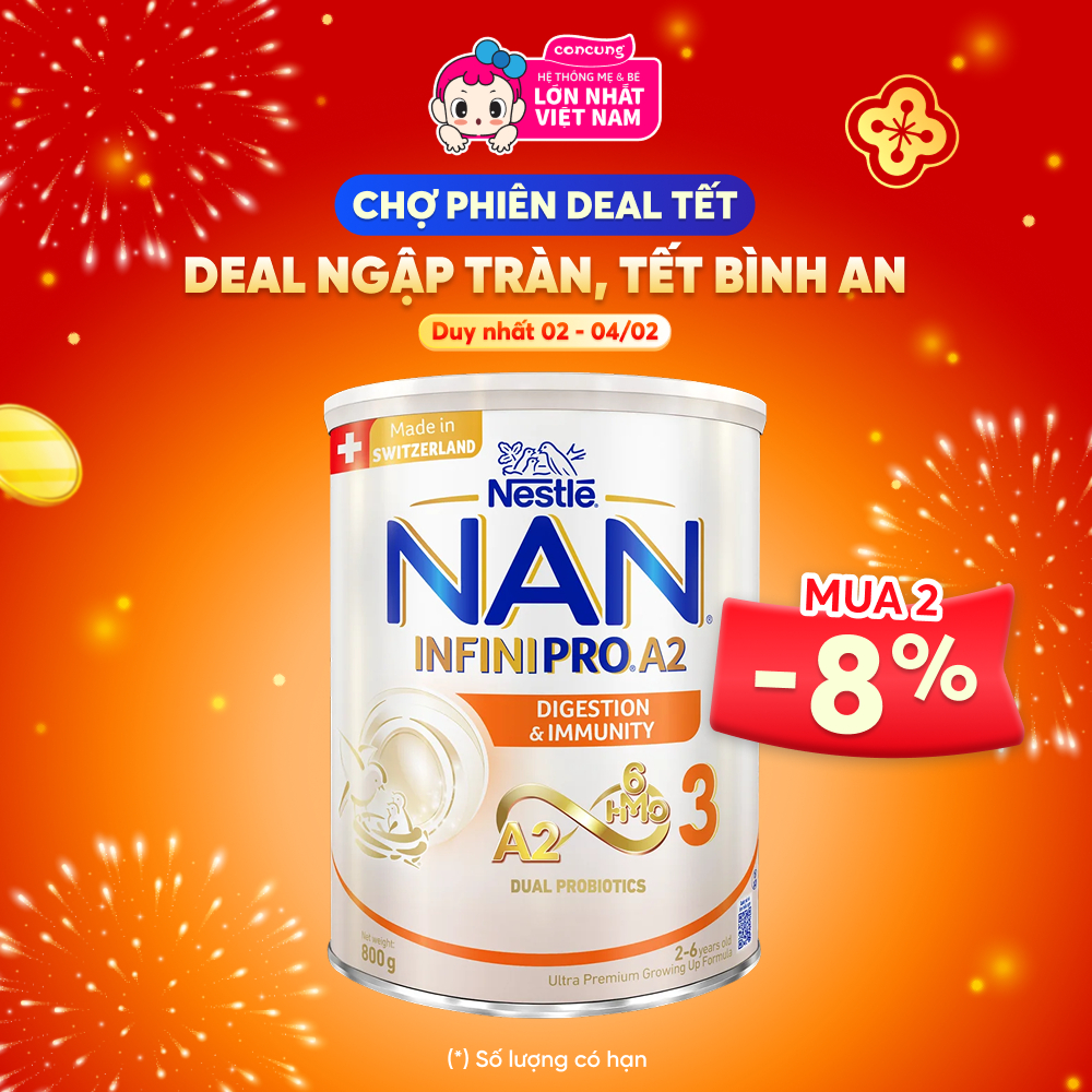 SPDDCT Nestlé NAN InfiniPro A2 3 800g (2-6 tuổi) (6HMO)