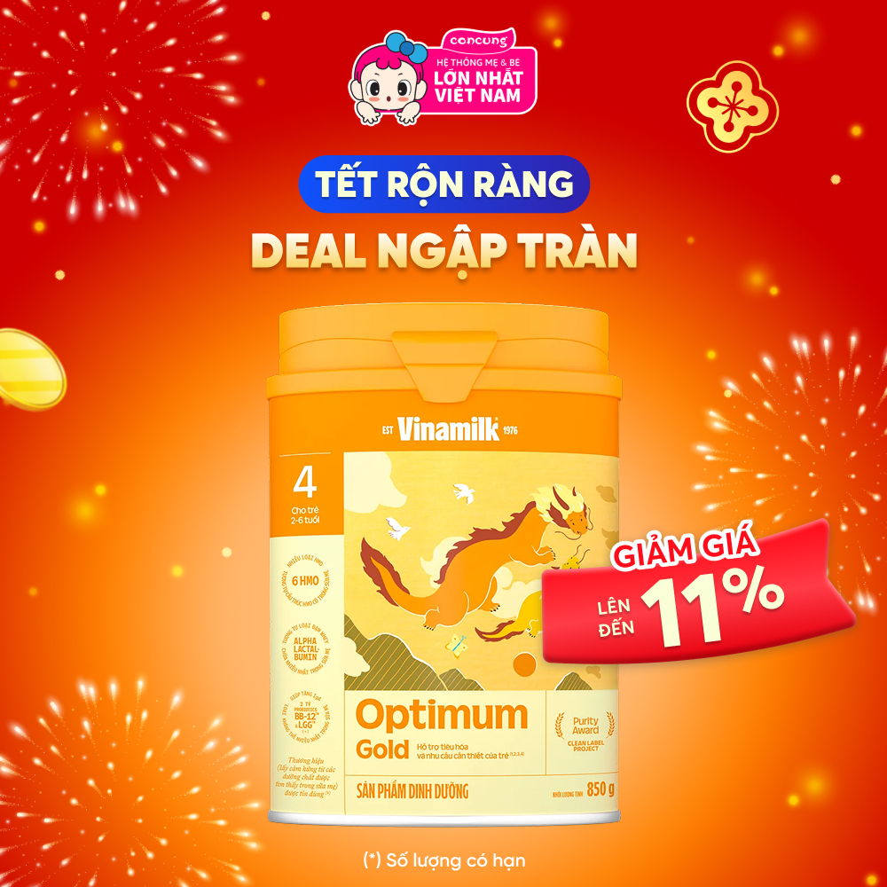 Vinamilk Optimum Gold 4, 850g, 2-6 tuổi