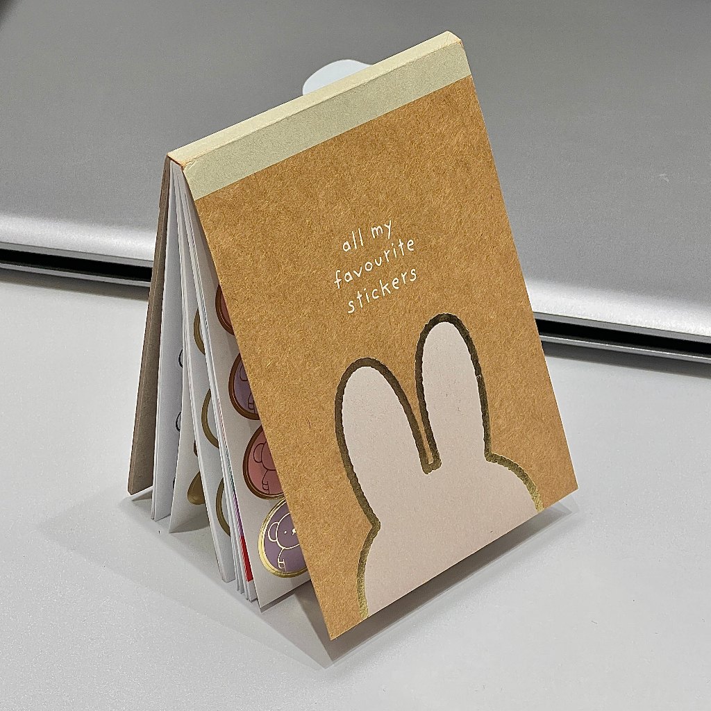 Sticker Trang Trí Sổ Tay - Sách Sticker Thỏ Miffy - Bộ DIY Cute, Scrapbook, Vẽ Tranh Sáng Tạo Cho Bé