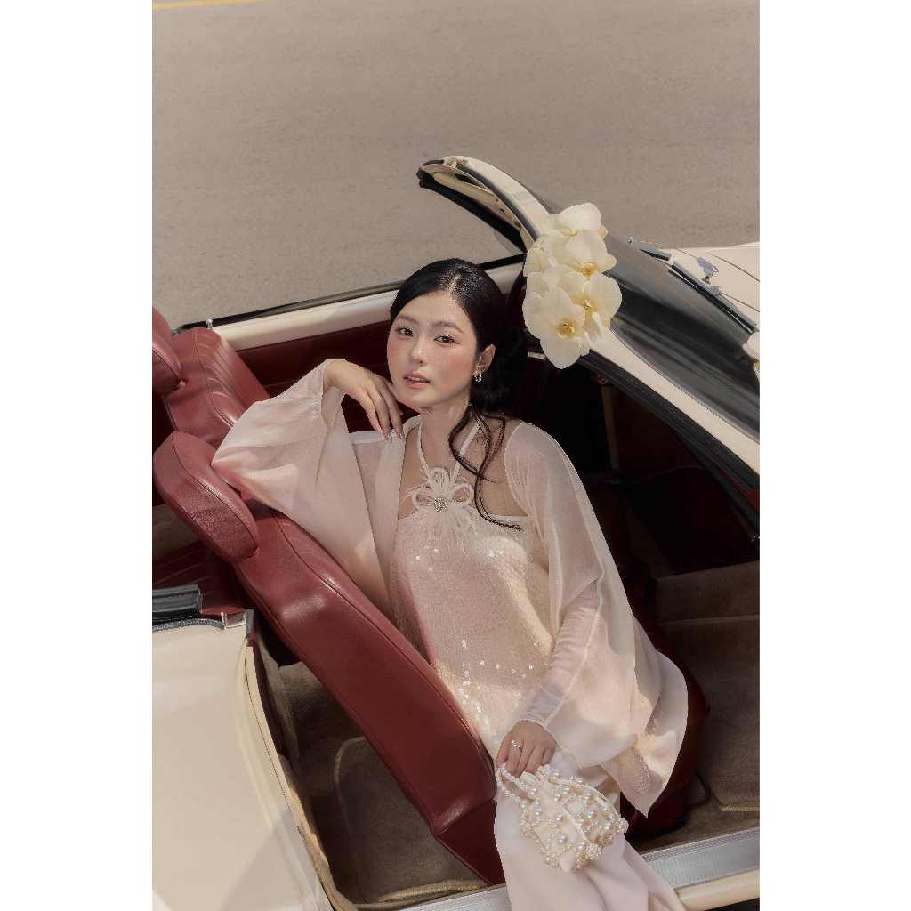 [TET NEW ARRIVAL] Set Áo Yếm Kim Sa Kết Hoa LAGOM Phối Quần Lụa Dịu Dàng Nữ Tính | SƯƠNG