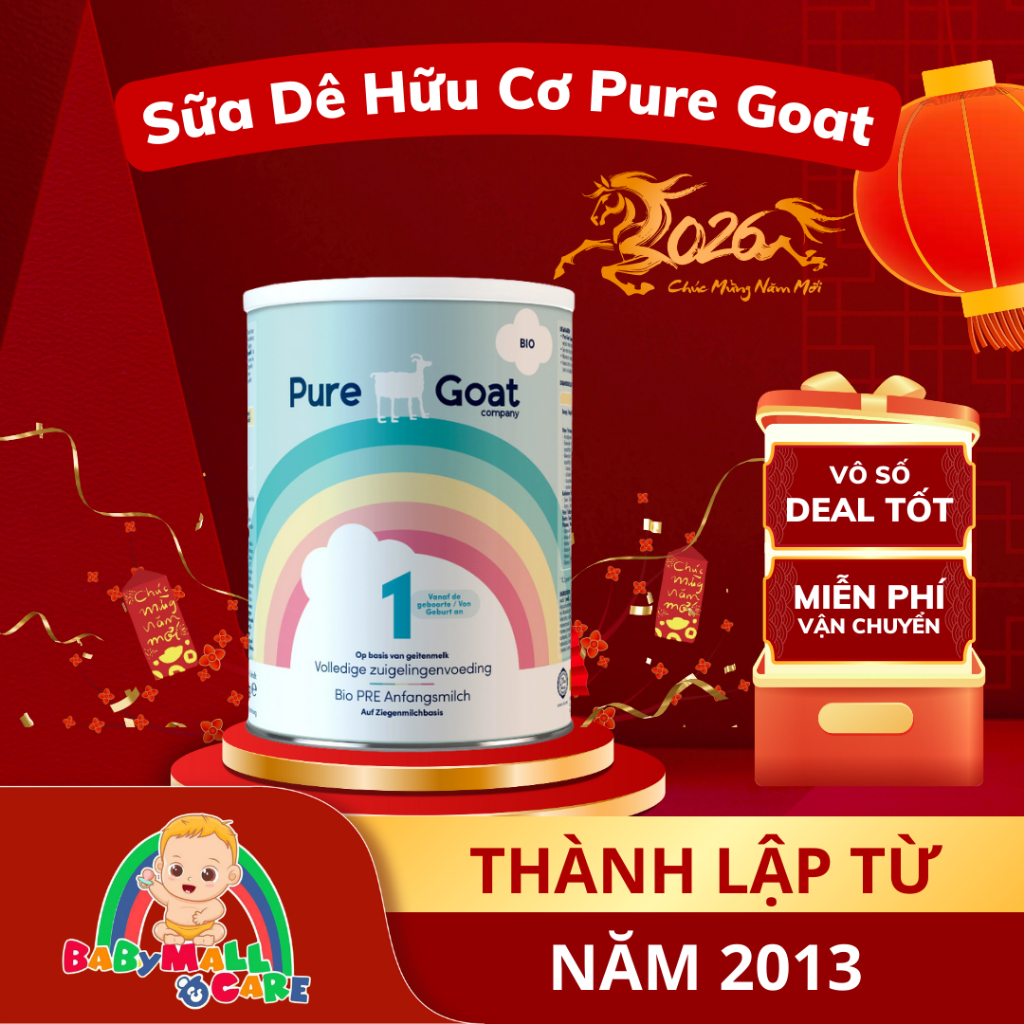 Sữa Dê Hữu Cơ Pure Goat Company – Organic Milk – Số 1, Số 2, Số 3 – 400g / 800g