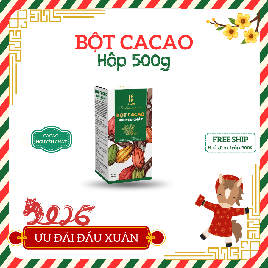 Bột Cacao nguyên chất EJ Farm 500g loại 2 | Bách Vị B'Lao