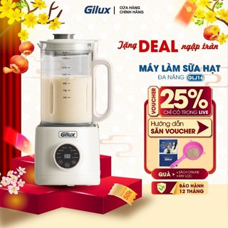 Máy làm sữa hạt Gilux - Máy có 8 chức năng xay nấu tiện lợi - Bảo Hành 12 tháng