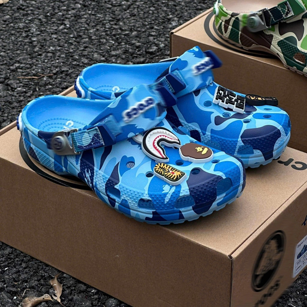 [ Hàng Vip ] Dép crocs x Bape ss25 siêu hot cực chất cho nam nữ